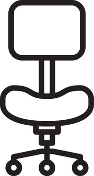 recommend clip art: Office chair outline icon