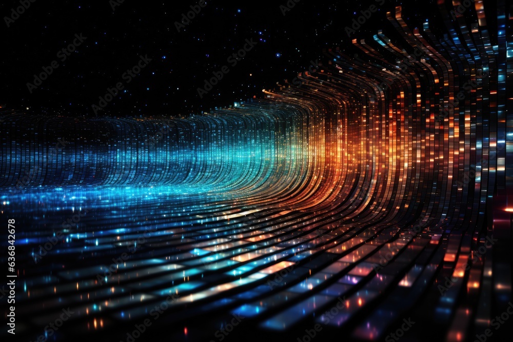 Wall mural cloud computing transfer big data on internet. futuristic digital technology .generative ai
