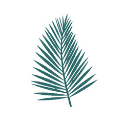 Fototapeta premium Green Tropical Leaves Vector Art Icon Artwork
