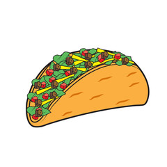 Taco Mexican Food Illustration Artwork