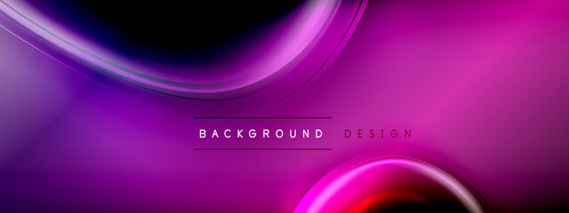 Circles lines and bubbles on bright glowing effect gradient with light and shadow effects. Dynamic interplay of light, shadow and depth. Futuristic and rhythmic technology design