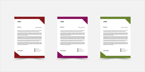Professional and Clean corporate business letterhead template design.