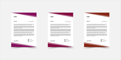 Professional and Clean corporate business letterhead template design.