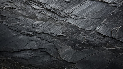 Black slate stone surface. Stone black background. Top view.