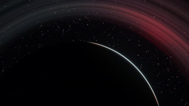 A ring planet in a galaxy not so far away, opening establishing shot. 