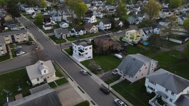 Aerial view of sububan homes in Binghamton