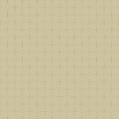 hand drawn crosses, squares. beige repetitive background. vector seamless pattern. retro stylish texture. geometric fabric swatch. wrapping paper. continuous design element for textile, home decor