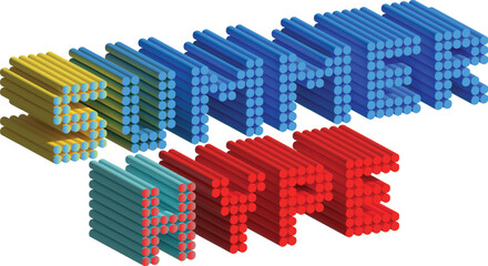Summer hype, 3D text style