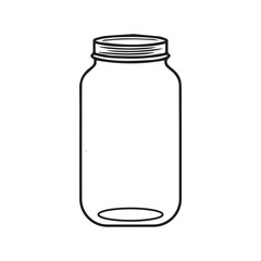 Glass Mason Jar Collect moments not things Ball jar Canning Empty jar with blank label, Hand drawn Glass mason jar outline line art clip art template,Simple flat vector illustration design