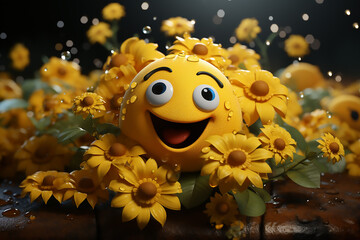emotions of Emoji, smile day, always smile wallpaper ai generative, ai generated