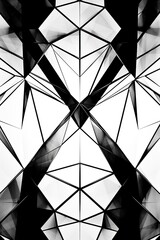 Elegance in Monochrome: Captivating Black and White Abstract Wallart, Generative AI
