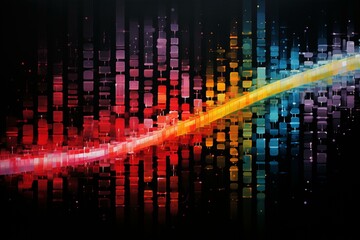 Representation of DNA sequencing results. Generative AI