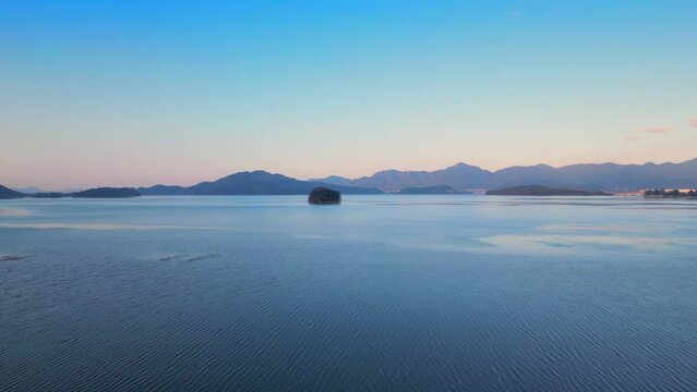 Natural scenery of Siming Lake, Yuyao City, Zhejiang Province, China