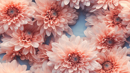 soft pastel delicate chrysanthemum flowers softcolor abstract background femininity tenderness cosmetics fragrance