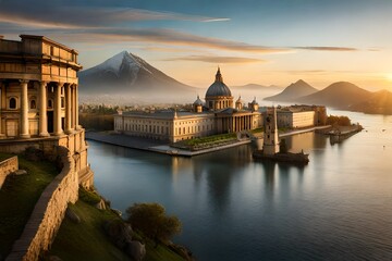 Fototapeta premium historically accurate and realistic visualization of an ancient city 