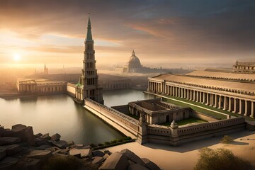  historically accurate and realistic visualization of an ancient city 