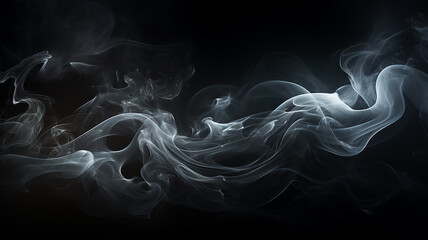 clouds of white smoke on a black background texture