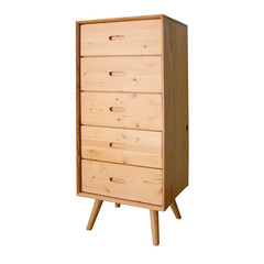 Wooden cabinet isolated on white background. Interior design Inspiration. Furniture modern...