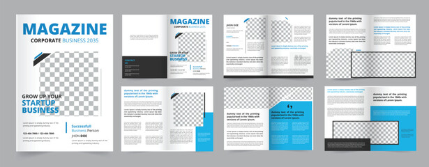 Business Magazine design Template or Magazine Design, professional and simple template for creative business and company promotion