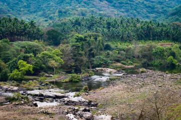 River Bhavani, view from Attapadi, Palakkad , Kerala, India