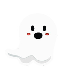 cute ghost Halloween vector