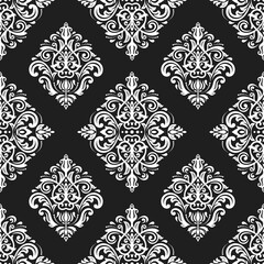 Orient classic pattern. Seamless abstract background with vintage elements. Orient black and white background. Ornament for wallpapers and packaging