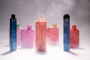 disposable vape, electronic cigarettes, ecigarettes, smoking devices in cigarette smoke