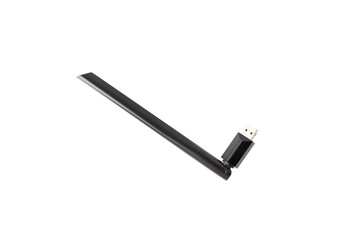Wi-Fi adapter for connecting a computer to a wireless Internet network,isolated, digital data...