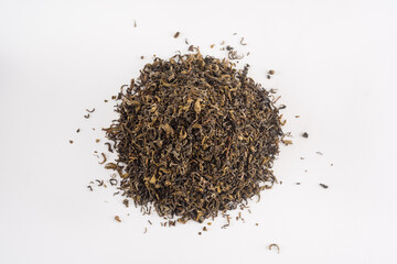 Detail of fragrant and healing tea lice made from a mixture of special herbs.