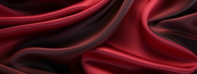 Obraz premium Red Maroon Silk Background. Satin Fabric