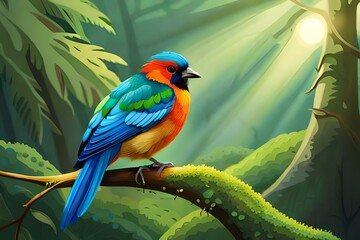 Obraz premium blue and yellow macaw