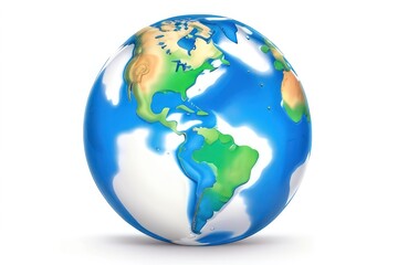 Fototapeta premium earth globe isolated on white background