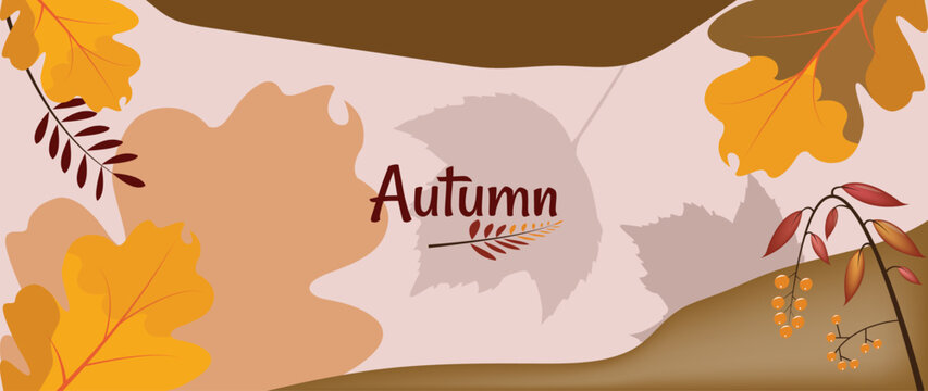 authum background leaves and simply