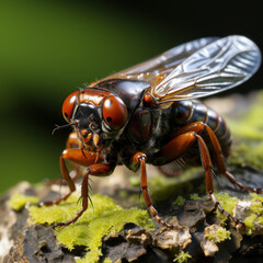 Fototapeta premium cicada on a tree 
