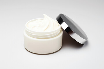 A jar of moisturizer cream. Ai generative.