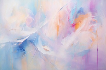 Soft pastel abstract art with expressive brushstrokes. Generative AI
