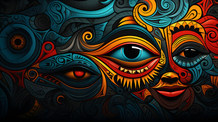 Fototapeta na wymiar carnival mask background