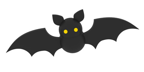 3D bat fly cute Halloween cartoon