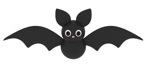 3D bat fly cute Halloween cartoon