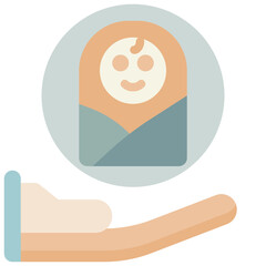 maternity leave flat style icons