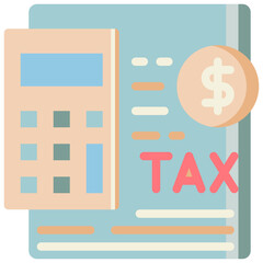 pay tax flat style icons