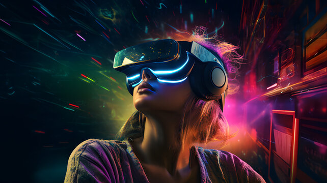 Step Into A World Of Endless Possibilities With Our Captivating Virtual Reality Stock Photo. 