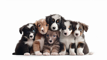 puppy, pet, dog, animal, cute, isolated, group