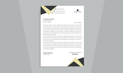 Official minimal creative abstract professional, Elegant letterhead template design in a minimalist style creative abstract professional informative newsletter magazine poster brochure design