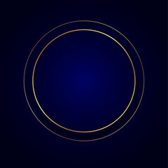 Vector realistic golden frame template