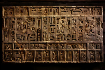 ancient egyptian hieroglyphics on the wall