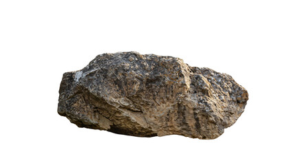rock in a white isolated transparent background
