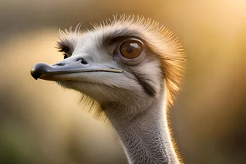 Foto op Canvas ostrich head close up © tippapatt