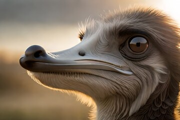close up of an ostrich - obrazy, fototapety, plakaty