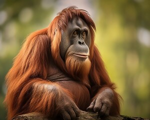 Naklejka premium Orangutan wild animal